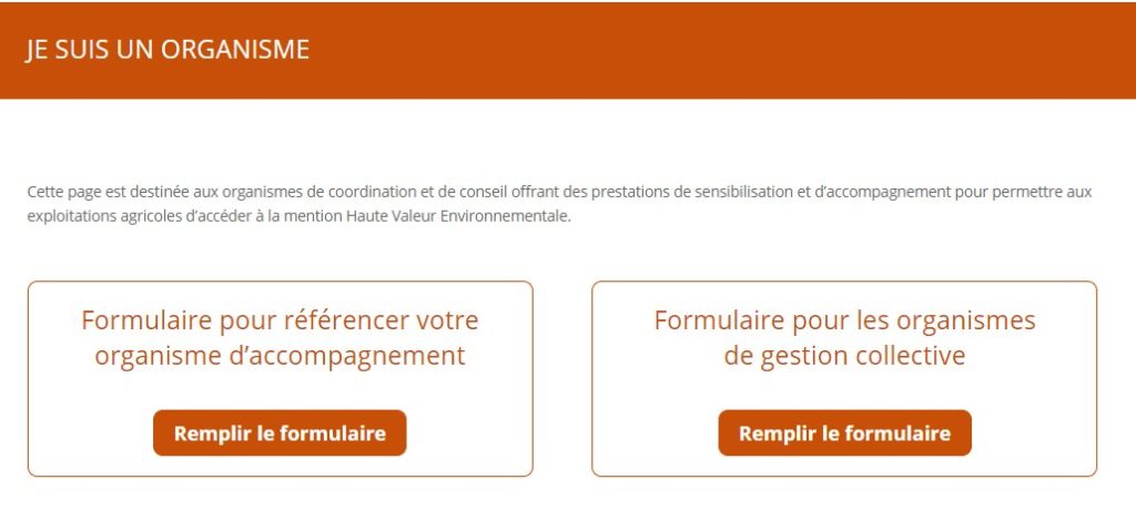 Annuaire des offres de gestion collective Haute Valeur Environnementale