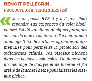 Benoît Pellegrin, témoin lors du lancement de l'association Beauce-Val de Loire