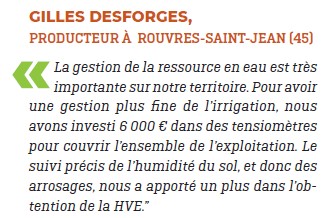 Gilles Desforges, témoin lors du lancement de l'association Beauce-Val de Loire
